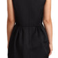 Cédric Charlier Black Sleeveless Pleated Aline Knee Length Dress