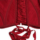 Dolce & Gabbana Red Silk Belt Waist Lace Up Strap Corset