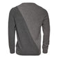 Ballantyne Gray Cashmere Argyle Intarsia Knit Crew Neck Men Sweater Mens Sweater