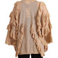 Aniye By Gold Ruffles Long Sleeves Viscose Cardigan Top
