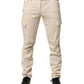 Scervino Street Beige Skinny Fit Mid Waist Men Denim Jeans