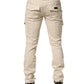 Scervino Street Beige Skinny Fit Mid Waist Men Denim Jeans