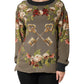 Dolce & Gabbana Enchanted Sicily Silk Crewneck Blouse Sweater