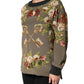 Dolce & Gabbana Enchanted Sicily Silk Crewneck Blouse Sweater