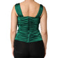 Dolce & Gabbana Green Viscose Drape Jersey Organzine Tank Top