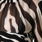 Dolce & Gabbana Zebra Print Chiffon Paneled Crop Blouse Top