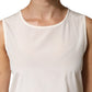 Peserico Off White Silk Stretch Roundneck Sleeveless Tank Top