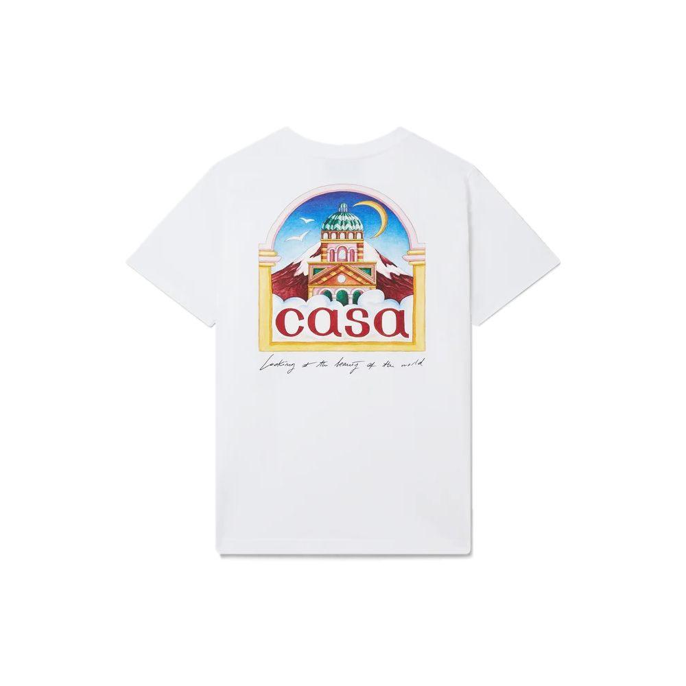 Casablanca White Cotton T-Shirt Mens T-Shirt