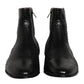 Dolce & Gabbana Black Leather Chelsea Short Ankle Boots  Shoes