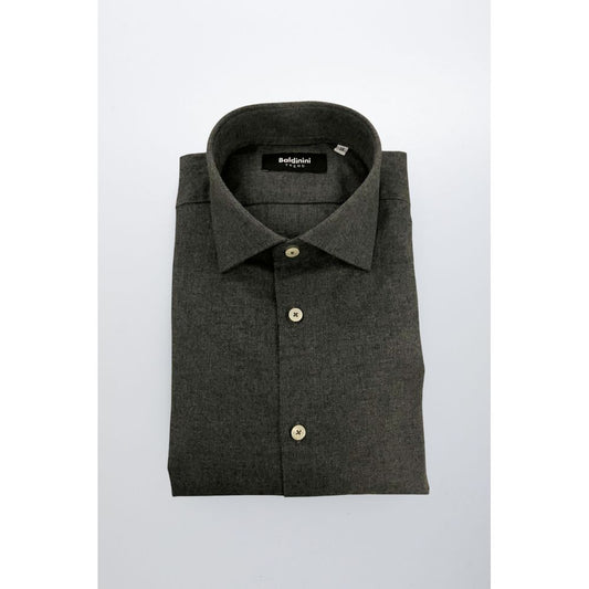 Baldinini Trend Gray Cotton Shirt