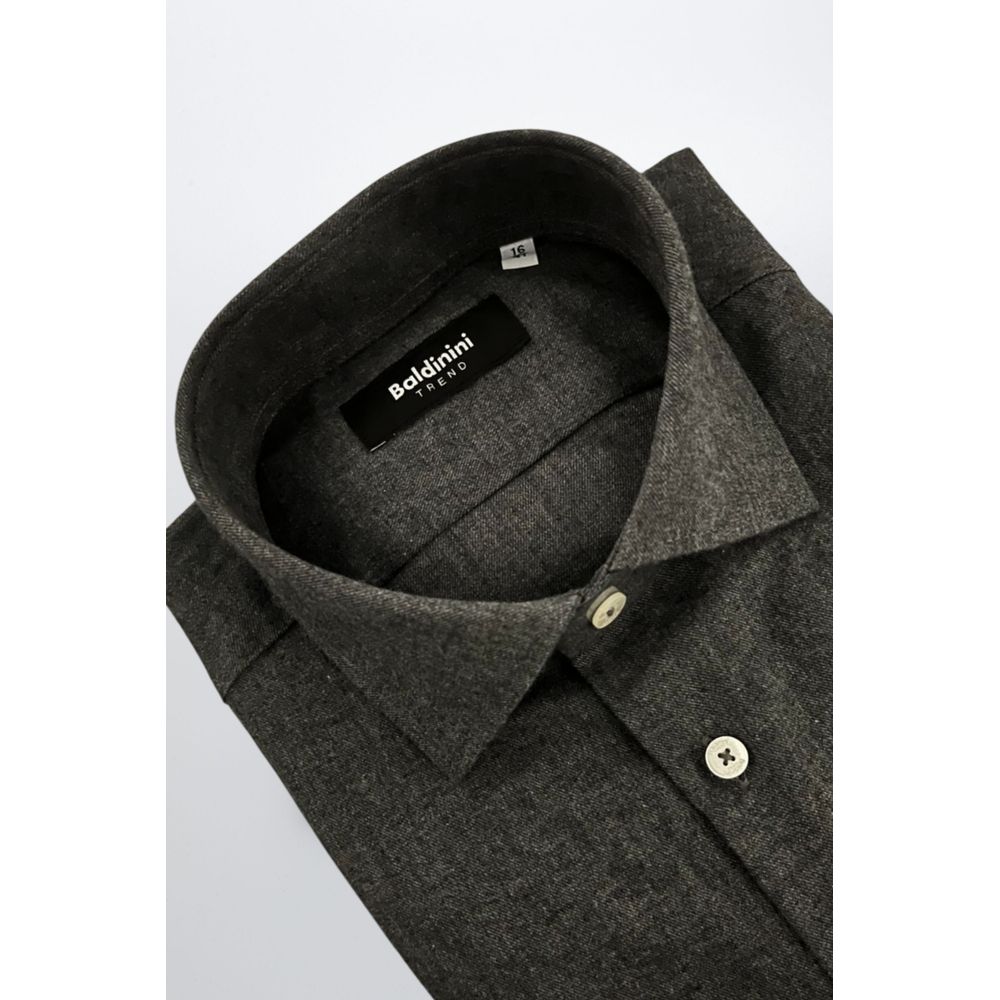 Baldinini Trend Gray Cotton Shirt