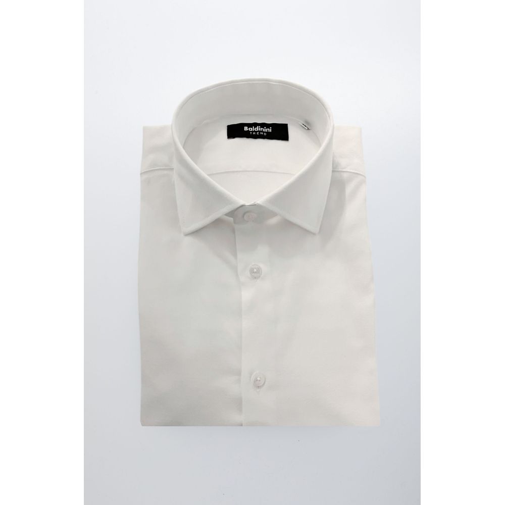 Baldinini Trend White Cotton Shirt