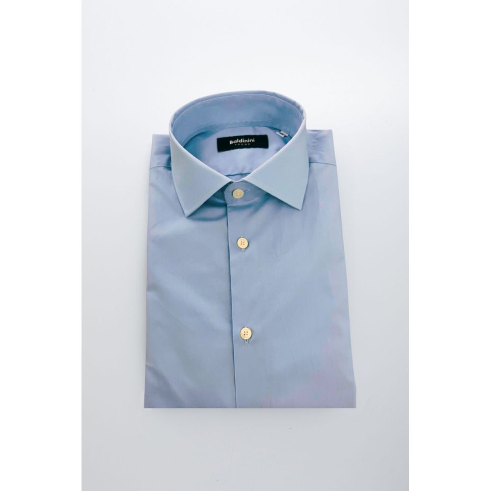 Baldinini Trend Light Blue Cotton Shirt
