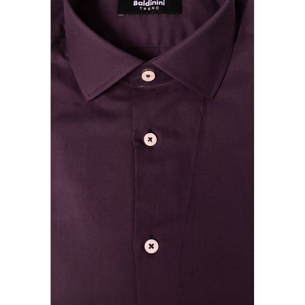 Baldinini Trend Purple Cotton Shirt
