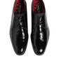 Dolce & Gabbana Black Calfskin Leather Derby Men Dress Shoes