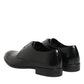Dolce & Gabbana Black Calfskin Leather Derby Dress Shoes