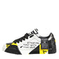 Dolce & Gabbana Multicolor Leather Graffiti Low Top Sneakers Shoes
