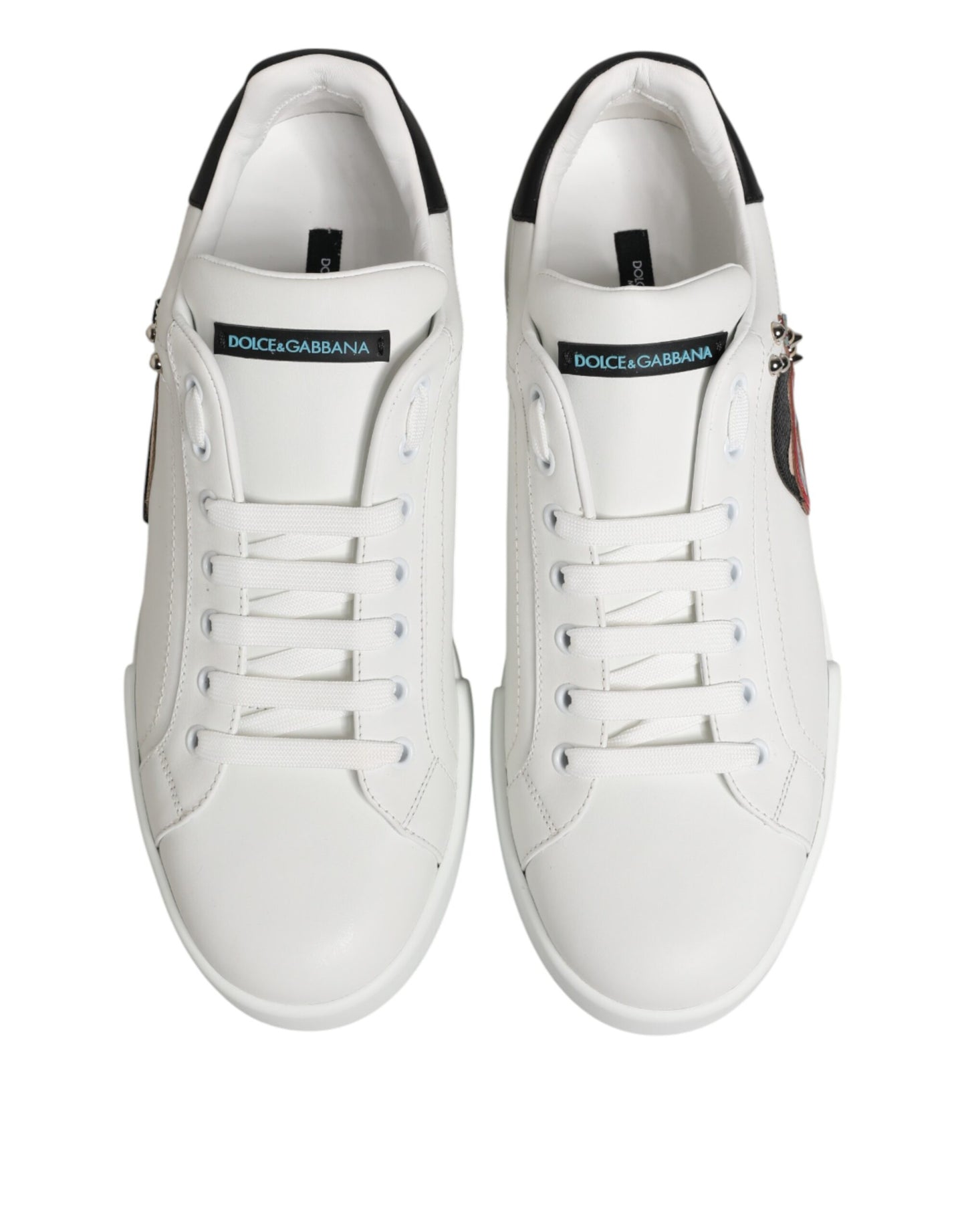 Dolce & Gabbana White Leather #DGFAMILY Men Sneakers Shoes