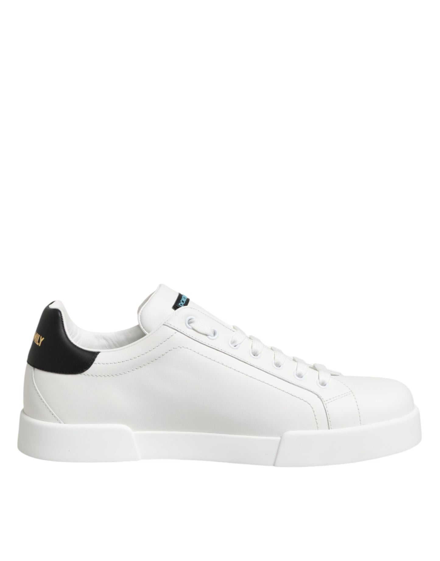 Dolce & Gabbana White Leather #DGFAMILY Men Sneakers Shoes