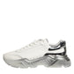 Dolce & Gabbana White Silver Daymaster Low Top Sneakers Shoes