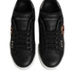 Dolce & Gabbana Black Leather Heart Embellished Sneakers Shoes