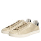 Dolce & Gabbana Beige London Low Top Leather Sneakers Shoes