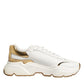 Dolce & Gabbana White Gold Daymaster Low Top Sneakers  Shoes
