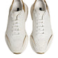 Dolce & Gabbana White Gold Daymaster Low Top Sneakers  Shoes