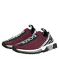 Dolce & Gabbana Maroon Slip On Sorrento Men Sneakers Shoes