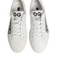 Dolce & Gabbana White Prince Leather Low Top Men Sneakers Shoes