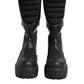 Dolce & Gabbana Black Leather Mid Calf Biker Boots Shoes