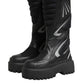 Dolce & Gabbana Black Leather Mid Calf Biker Boots Shoes
