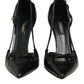 Dolce & Gabbana Black Patent Leather High Heels Pumps Shoes