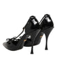 Dolce & Gabbana Black Patent Leather High Heels Pumps Shoes