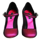 Dolce & Gabbana Pink Strass Mary Janes Heels Pumps Shoes