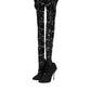 Dolce & Gabbana Black Taormina Lace Socks Pumps Boots Shoes