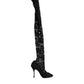 Dolce & Gabbana Black Taormina Lace Socks Pumps Boots Shoes