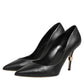 Dolce & Gabbana Black Patent Leather High Heels Pumps Shoes