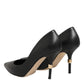 Dolce & Gabbana Black Patent Leather High Heels Pumps Shoes