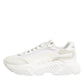 Dolce & Gabbana White Leather Daymaster Low Top Sneakers Shoes