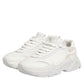 Dolce & Gabbana White Leather Daymaster Low Top Sneakers Shoes