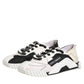 Dolce & Gabbana White Black Leather NS1 Sneaker  Shoes