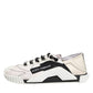Dolce & Gabbana White Black Leather NS1 Sneaker  Shoes