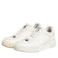 Dolce & Gabbana White Leather MIAMI Low Top Sneakers Shoes