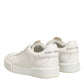 Dolce & Gabbana White Leather MIAMI Low Top Sneakers Shoes