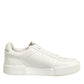 Dolce & Gabbana White Leather MIAMI Low Top Sneakers Shoes
