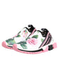 Dolce & Gabbana White Rose Print Sorrento Sneakers Shoes