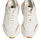 Dolce & Gabbana White Gold Daymaster Low Top Sneakers Shoes