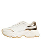 Dolce & Gabbana White Gold Daymaster Low Top Sneakers Shoes