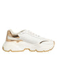 Dolce & Gabbana White Gold Daymaster Low Top Sneakers Shoes